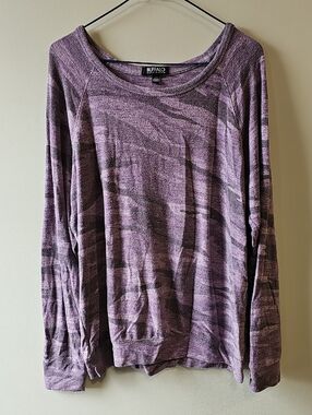 Buffalo David Bitton Large Purple Marbled Long Sleeve Sweater